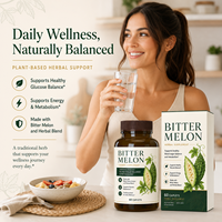Complexe de Melon Amer de Qualité Export, 60 gélules, Acide Corosolique Standardisé pour les Marchés Américains et Européens, Santé Métabolique Quotidienne, Prix de Gros