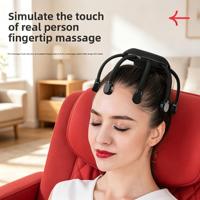Masseur de tête à percussion profonde avec fonction chauffante - Outil de soin du cuir chevelu imitant le toucher de la main humaine pour le soulagement des migraines et la relaxation