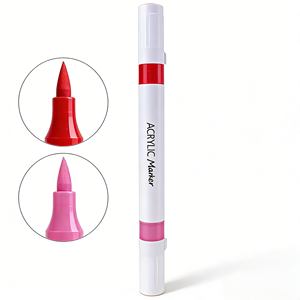 Marqueur de peinture acrylique à double pointe de haute qualité OEM, 48 couleurs, encre à base d'eau, ensemble de stylos pour papier, toile, bois, <span class=keywords><strong>pierre</strong></span> - Product Image 5