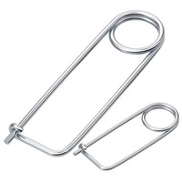 Goupille de sécurité anti-chute en D à anneau de fil métallique haute résistance pour la fixation d'équipements de remorquage de remorques agricoles