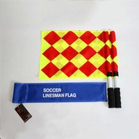 Offres Spéciales 100% Polyester Jouer Match de Sport Football Arbitre de Football Main Drapeau Football Arbitrage Drapeaux Lot de 2 (2-Pack)
