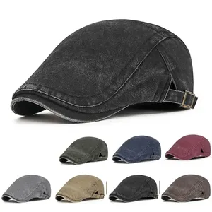 Nouvelle Casquette Béret en Jean Rétro Décontractée de Haute Qualité et Durable, en Coton, Style <span class=keywords><strong>Boulanger</strong></span>, à Visière Ajustable, pour Adulte - Product Image 1