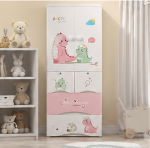 <span class=keywords><strong>Armadio</strong></span> in Plastica <span class=keywords><strong>per</strong></span> Bambini con 1 Porta e 3 Cassetti, Design a Grande Capacità, Organizzatore <span class=keywords><strong>per</strong></span> Giocattoli e Vestiti da Camera da Letto - Product Image 6