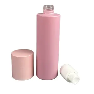 Benutzer definierte 50ml Matte Frost Rosa Glasflasche Zylinderform Sprühnebel Glasflasche Toner ätherische Öl Sprüh flasche