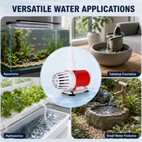 Pompe d'aquarium submersible ultra-silencieuse DC 24V 25W, débit élevé 1000-1200L/H, hauteur de refoulement 3-5m pour aquarium et hydroponie