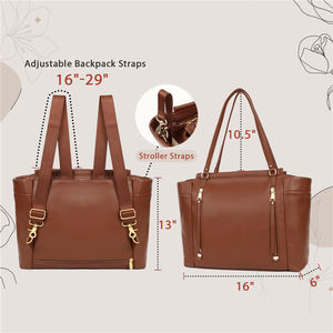 <span class=keywords><strong>Mochila</strong></span> de viaje personalizada de gran capacidad con 12 bolsillos para mamá, bolsa de hospital, bolsa de pañales de cuero, <span class=keywords><strong>mochila</strong></span> - Product Image 6