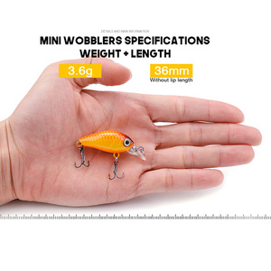 Oem 5pcs mini crankbait leurres ensemble flottant dur minnow lure manivelle appât leurre de pêche boîte <span class=keywords><strong>d</strong></span>'emballage personnalisé - Product Image 2