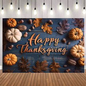 5*3 pies amarillo feliz Acción de Gracias temática Banner telones de fondo pollito calabaza hoja de arce impreso otoño decoraciones para fiesta de Acción de Gracias - Product Image 5