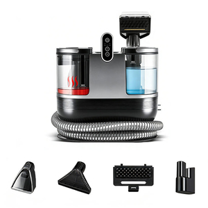 Limpiador a vapor de 1600W sin bolsa, eléctrico, para limpieza en húmedo y seco con función de pulverización de agua caliente para limpieza textil del hogar. - Product Image 1