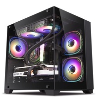 Boîtier pour PC de jeu Boîtier ITX Boîtier pour ordinateur et tours OEM Ordinateur de bureau personnalisé Jeu Prix d'usine Double armoire en verre trempé pour PC