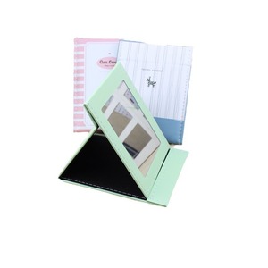 5208A Leather <b>Compact</b> <b>Mirror</b> Folding Makeup <b>Mirror</b> Personal Gift Mixed Color Random Pattern - Product Image 5