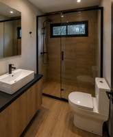Maison conteneur intérieure en bois de luxe, villa moderne en acier, maison modulaire miniature à énergie solaire pour l'Europe