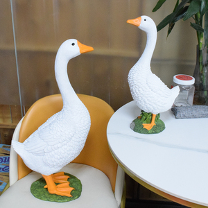 Factory Large Farm Lifelike Animal <strong>Duck</strong> Waterproof Yard <strong>Garden</strong> Home Porch Decor Resin Statue Goose Figurine - Product Image 3