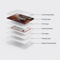 Cartes-clés d'hôtel en PVC plastique avec logo personnalisé imprimé, RFID 13,56 MHz pour système de serrure de porte d'hôtel intelligent