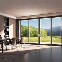 Portes coulissantes en aluminium et verre de haute qualité pour maison moderne, nouveau design, vente chaude, intérieur, salle de bain, cuisine, chambre, salon, villa