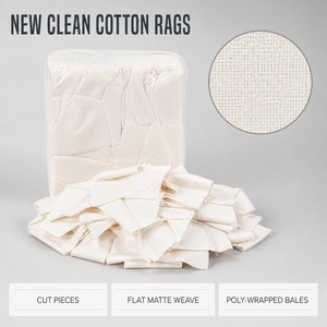 Chiffons de nettoyage neufs 100% coton coupés pour le nettoyage industriel - Product Image 4