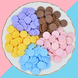 Cabujones de resina con diseño de galleta de colores, base plana, pequeños y redondos, simulación de alimentos, para slime, llaveros, manualidades y decoración - Product Image 3