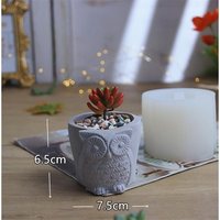 Moule en Silicone en forme d'éléphant, hibou, conque, modélisation géométrique, Pot de fleur en ciment, moule d'aromathérapie, moule en plâtre, porte-bougie