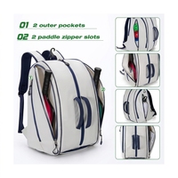 Sac de pickleball - Sac à dos de pickleball pour hommes et femmes, sac à bandoulière réglable avec grande capacité/sac de sécurité pour raquettes
