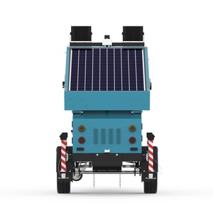 Remorques légères mobiles solaires avec CCTV et mât télescopique et batterie de secours - Product Image 3