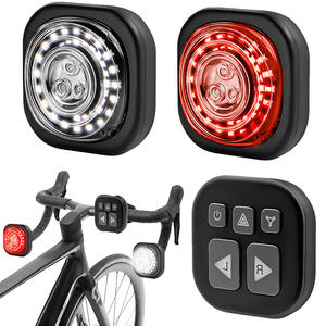 Juego de luces LED inteligentes para bicicleta OEM, faro y luz trasera con control remoto inalámbrico con función de sincronización para luz nocturna para bicicleta - Product Image 1