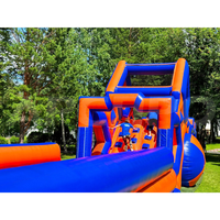 Jeux de défi gonflables de vente bon marché Jumping Castle Jungle Slide Combo Parcours d'obstacles pour enfants et adultes