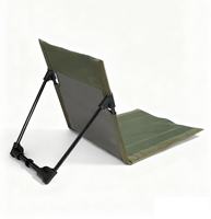 Chaise de plage pliable d'extérieur, tapis de camping compact pour la randonnée et le pique-nique avec dossier