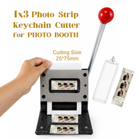 1x3 Fotoğraf Şeridi Anahtarlık Seti 25x75mm Boş Şeffaf Akrilik Fotoğraf Çerçevesi, Suni Deri Kayışlı, Fotoğraf Kabini Malzemeleri için Kesici