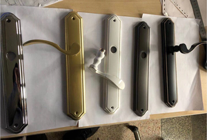 Không có xi lanh lỗ tấm cửa xử lý ổ khóa vật liệu hợp kim kẽm - Product Image 4