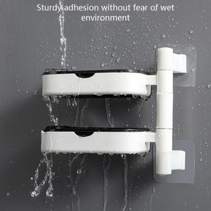 Rotatable Drainage Soap Box Soap Dish for a <b>Bathroom</b> Travel Wall Soap Holder Bath Gadgets Storage Rack <b>Bathroom</b> <b>Accessories</b> Sets - Product Image 4