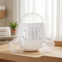 Neue Produkte 540mm Breite Kernproduktion Krankenhaus Einweg Gratis Muster Wettbewerbsfähiger Preis Bedruckte ABDL Erwachsenenwindel mit Klebestreifen