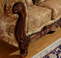 STG Europäisches Sofa 1-2-3-Sitzer Wohnzimmer Massivholz Amerikanischer Landhausstil Hochwertiges Stoffsofa Luxusmöbel Hotel Villa