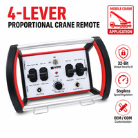 Manette de commande radio haute sensibilité à 4 leviers pour chargeur hydraulique