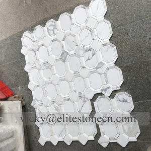 モダンデザイン3Dキューブモザイク多色天然大理石石タイルアパート用 - Product Image 4