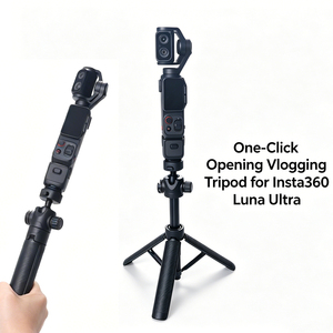 Trépied à ouverture rapide avec design à une touche, trépied de bureau avec vis 1/4'' et adaptateur <span class=keywords><strong>GoPro</strong></span> pour Insta360 Luna Ultra et <span class=keywords><strong>GoPro</strong></span> Hero - Product Image 1