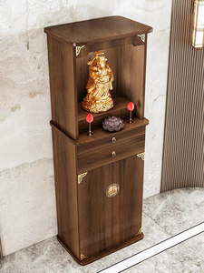 Mobiletto Buddha da Tavolo in Stile Cinese Moderno, Personalizzabile, in Legno, Design Verticale di Lusso Leggero, per la Casa - Product Image 2