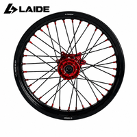 Jeu de roues Supermoto Sur Ron Ultra Bee 17 pouces 17x2.5 17x3.5 36 rayons Jantes en aluminium 7050T Moyeu rouge Anodisé noir pour moto tout-terrain électrique