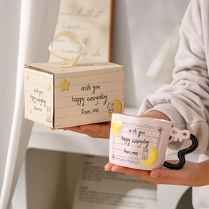 Creative Sticky Note <b>Mug</b> Ceramic High Aesthetic Value Birthday Gift Girls Souvenir Household Cup Large Capacity Customized logo - Product Image 4