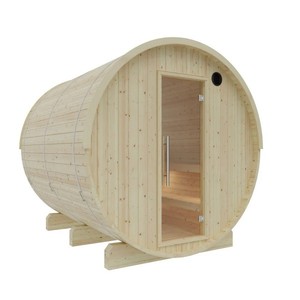 <span class=keywords><strong>Sauna</strong></span> en bois de pin naturel, <span class=keywords><strong>sauna</strong></span> extérieur en bois avec porte en verre et trou de ventilation - Product Image 4