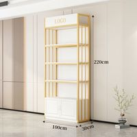 Vitrine cosmétique avec logo personnalisé-Étui de maquillage en verre verrouillable pour magasin de détail et salon de beauté