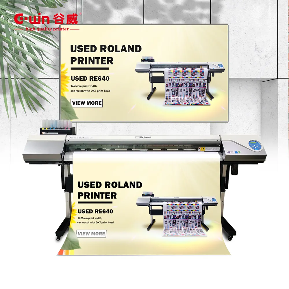 Vinil adesivos impressão digital inkjet etiqueta impressora Roland usado impressão máquina RE640 impressoras à venda