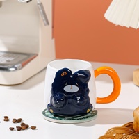 Mignon Café Lait 3D Lapin Tasse En Céramique Nouveau 450ml Peint À La Main En Relief Ours Tasse À Café pour Enfants