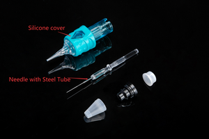 เข็มสักลายแบบใช้แล้วทิ้ง 1214RL ทำจากสแตนเลส 316 พร้อมแผ่นเมมเบรน ฆ่าเชื้อแล้ว สำหรับเครื่องสักคิ้วถาวร PMU - Product Image 4