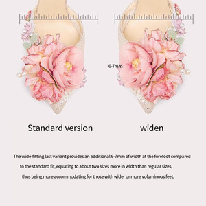 <span class=keywords><strong>Scarpe</strong></span> da Donna Lily Wei con <span class=keywords><strong>Tacco</strong></span> Alto e Punta a Spillo, Design Floreale 3D, Eleganti Stiletto per Feste, Calzature Femminili di Alta Qualità - Product Image 5