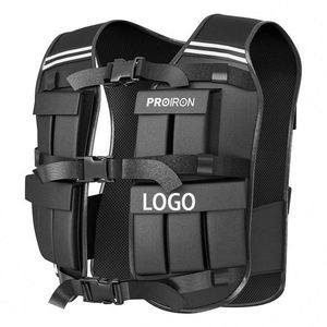 Chaleco de entrenamiento con peso para gimnasio, negro, para fitness, venta al por mayor, chaleco con peso de 50 kg para correr - Product Image 1