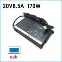 Pengisi Daya Adaptor Ac Laptop 170W untuk Lenovo Thinkpad P50/P51/P70/P71/W540/W541 20V 8,5A Catu Daya Ujung Usb