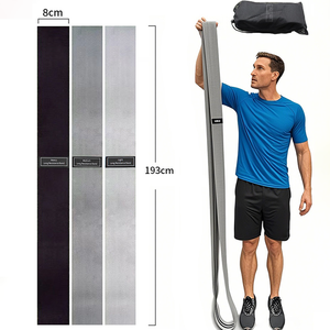 High End ultra Long Non-slip 3-Level Eco-Friendly Polyester Fabric Loop Resistance <b>Bands</b> Set for Fitness Butt Leg Hip Exercise - Product Image 2