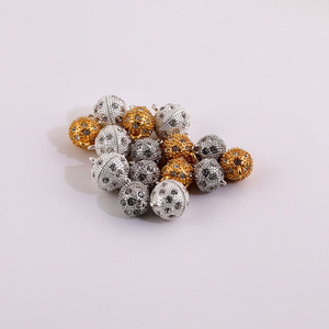Pendentif magnétique en forme de boule de strass multicolore de 14mm, avec trou de suspension, pour la fabrication de bracelets, accessoires de bijoux - Product Image 2