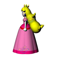 5m de haut géant gonflable princesse dessin animé gonflable fille mascotte usine gonflable pêche princesse Mario dessin animé ballons