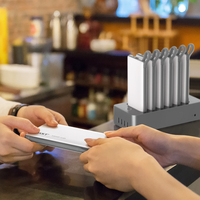 Station de charge Banque d'alimentation Station de charge 6 PCS 10000mAh Câble intégré Chargeur portable pour bureau à domicile Pub Restaurant